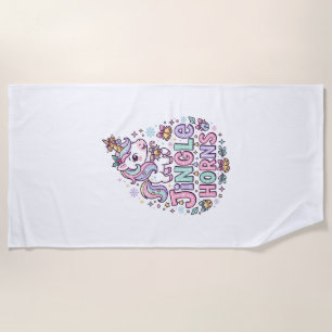 Unicorn Jingle Horns Charming Apparel Graphic_1 Beach Towel