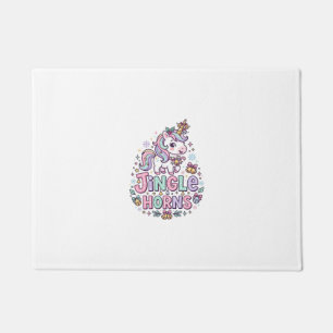 Unicorn Jingle Horns Charming Apparel Graphic_1 Doormat