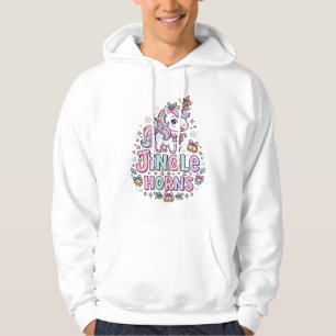 Unicorn Jingle Horns Charming Apparel Graphic_1 Hoodie