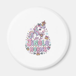 Unicorn Jingle Horns Charming Apparel Graphic_1 Magnet