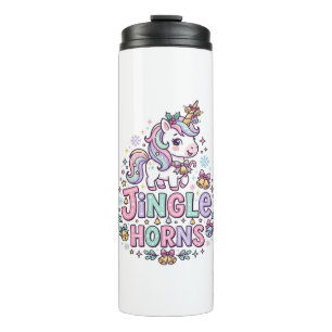 Unicorn Jingle Horns Charming Apparel Graphic_1 Thermal Tumbler