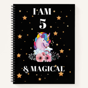 Unicorn Journal I am 5 & Magical notebook