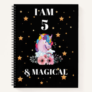 Unicorn Journal I am 5 & Magical notebook