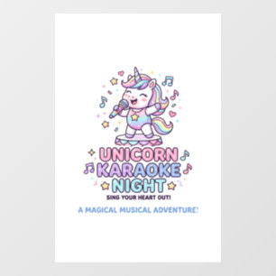 Unicorn Karaoke Night Bold Typography Product Grap