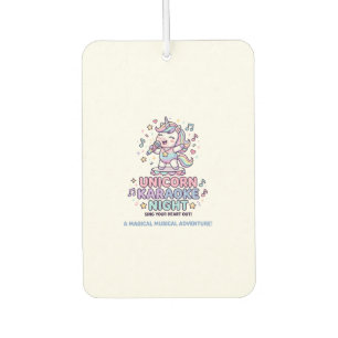 Unicorn Karaoke Night Bold Typography Product Grap Car Air Freshener