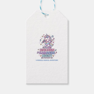 Unicorn Karaoke Night Bold Typography Product Grap Gift Tags
