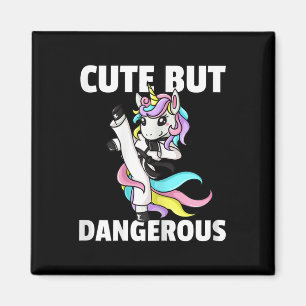 Unicorn Karate Gift Girl Taekwondo Jiu Jitsu Mma B Magnet
