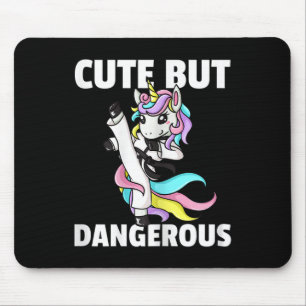 Unicorn Karate Gift Girl Taekwondo Jiu Jitsu Mma B Mouse Pad