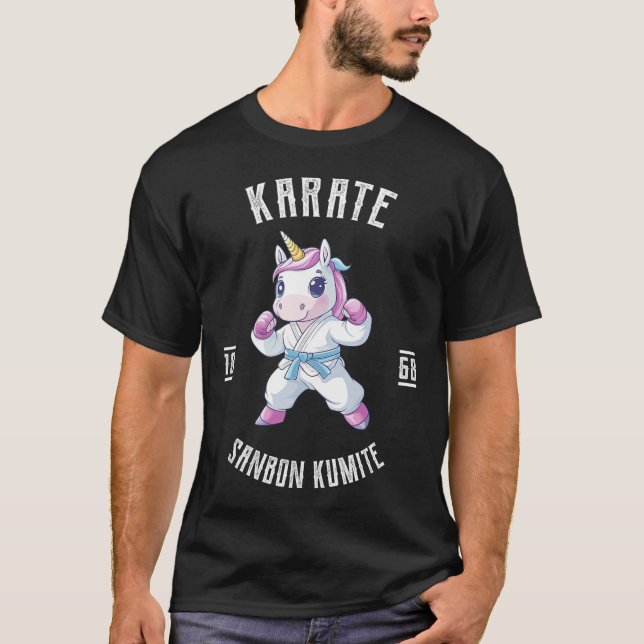 Unicorn Karate - Japanese Martial Artist  T-Shirt (Front)