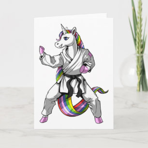 Unicorn Karate Ninja Martial Arts Judo Kickboxing Card