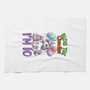 Unicorn Kids 10th Birthday Party Boy 10 Year Old B Tea Towel