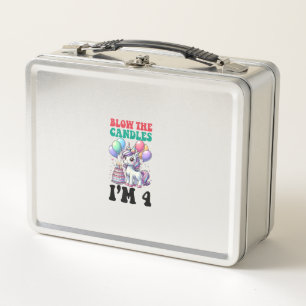 Unicorn Kids 4th Birthday Party Boy 4 Year Old Bda Metal Lunch Box