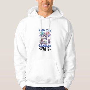 Unicorn Kids 5th Birthday Party Boy 5 Year Old Bda Hoodie