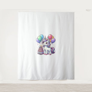Unicorn Kids Birthday Party Boy Bday Girl Candles  Tapestry
