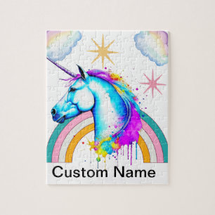 Unicorn Kids Personalize Jigsaw Puzzle