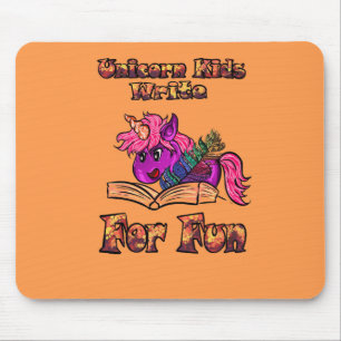 Unicorn Kids Write For Fun Mouse Pad