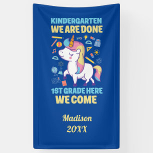 Unicorn Kindergarten Graduation 1st Grade Banner