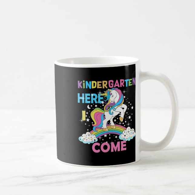 Unicorn Kindergarten Here I Come School Kindergart Coffee Mug (Right)