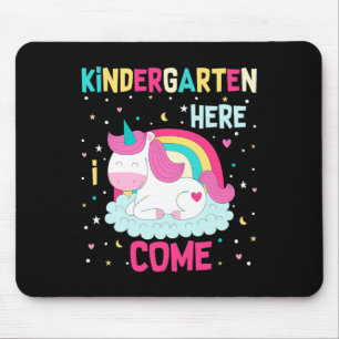 Unicorn Kindergarten Here I Come School Kindergart Mouse Pad