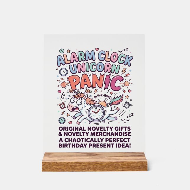 Unicorn Kingdom Guard Adorable Vector Design_1 Acrylic Sign (Front)