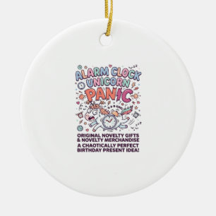 Unicorn Kingdom Guard Adorable Vector Design_1 Ceramic Tree Decoration