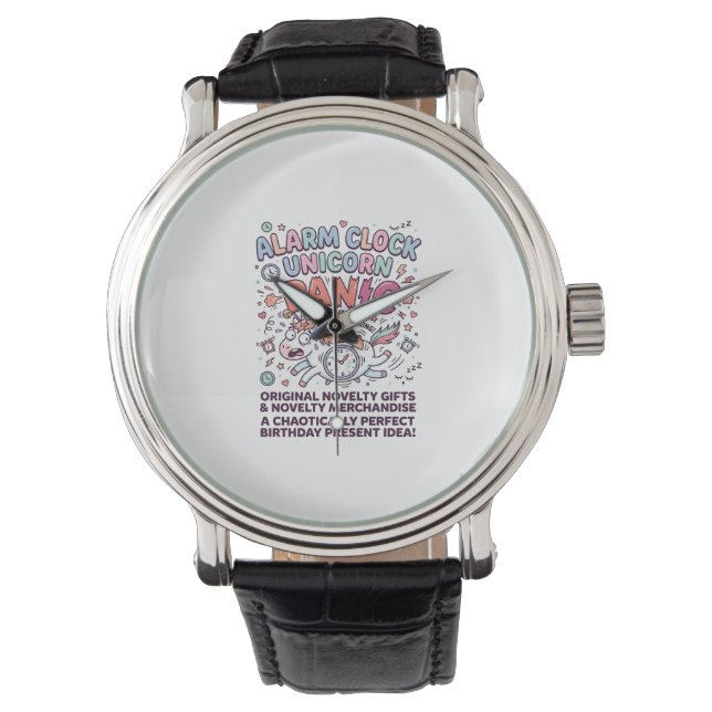Unicorn Kingdom Guard Adorable Vector Design_1 Watch (Front)