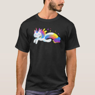 Unicorn Kitty Rainbow - Flying Unicat Caticorn T-Shirt