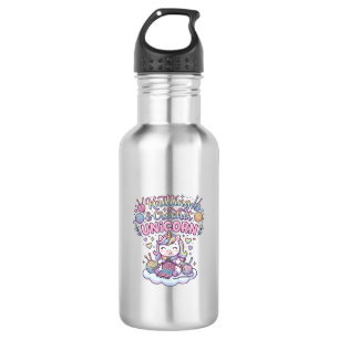 Unicorn Knitting Crochet Unicorn Adorable Typograp 532 Ml Water Bottle