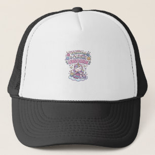 Unicorn Knitting Crochet Unicorn Adorable Typograp Trucker Hat