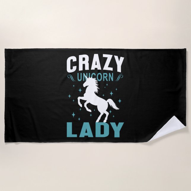 Unicorn Lady Beach Towel (Front)