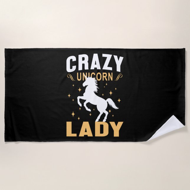 Unicorn Lady  Beach Towel (Front)