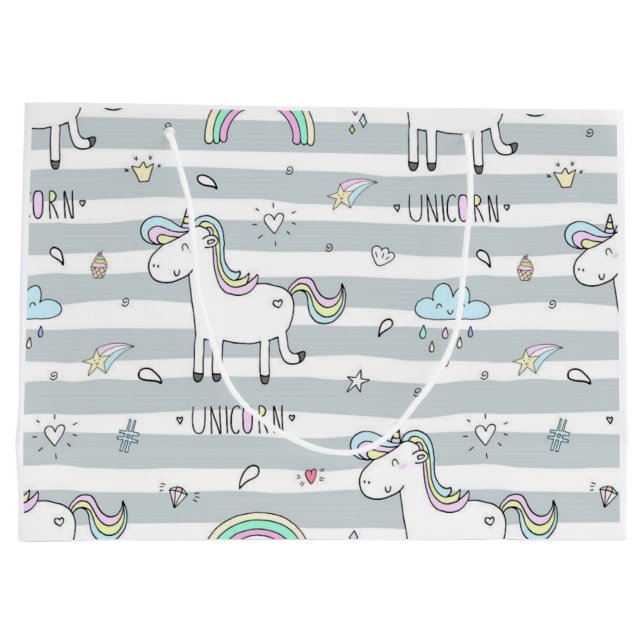Unicorn Large Gift Bag (Back)