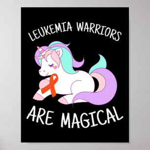 Unicorn Leukaemia Awareness Gift Poster