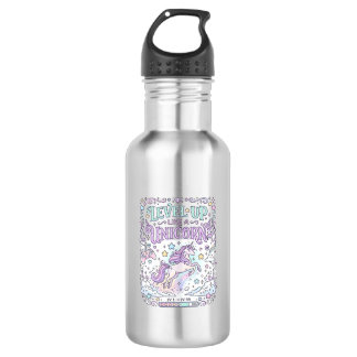 Unicorn Level Up Like a Unicorn Adorable Marketpla 532 Ml Water Bottle
