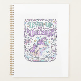 Unicorn Level Up Like a Unicorn Adorable Marketpla Planner