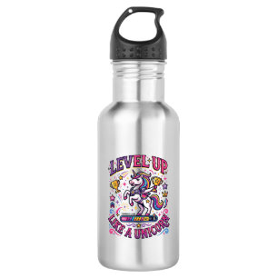 Unicorn Level Up Like a Unicorn Commercial Cute Gi 532 Ml Water Bottle