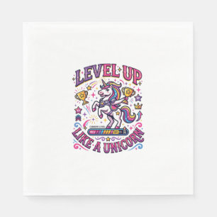 Unicorn Level Up Like a Unicorn Commercial Cute Gi Napkin