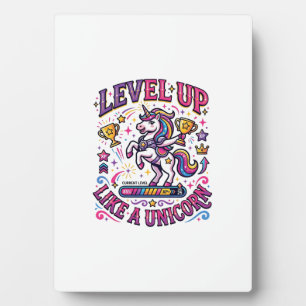 Unicorn Level Up Like a Unicorn Commercial Cute Gi Plaque