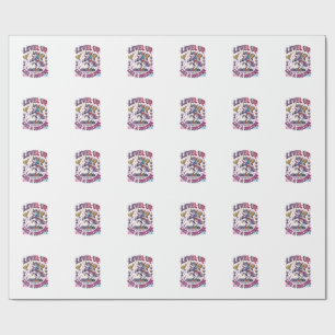 Unicorn Level Up Like a Unicorn Commercial Cute Gi Wrapping Paper