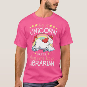 Unicorn   Librarian Cute Nerdy School Magical Libr T-Shirt