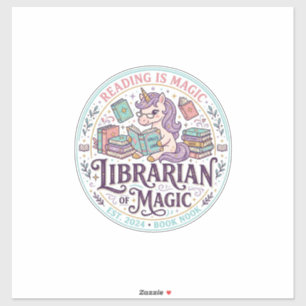 Unicorn Librarian of Magic Original Product Graphi