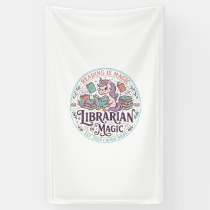 Unicorn Librarian of Magic Original Product Graphi Banner