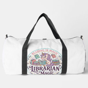 Unicorn Librarian of Magic Original Product Graphi Duffle Bag