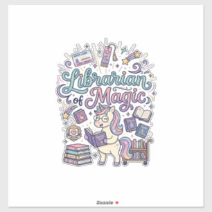 Unicorn Librarian of Magic Print Ready Apparel Gra