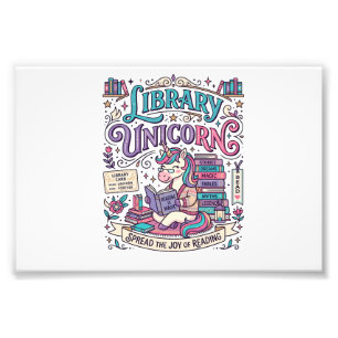 Unicorn Library Unicorn Colourful POD Artwork_1 Photo Print