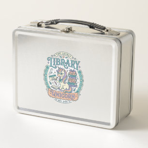 Unicorn Library Unicorn Whimsical Graphic Tee Desi Metal Lunch Box