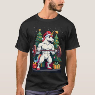 Unicorn Lifting Christmas Weightlifting Deadlift G T-Shirt