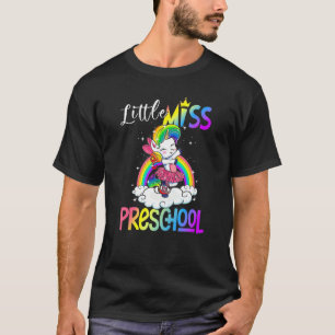 Unicorn Little Miss Preschool Student Back To Scho T-Shirt