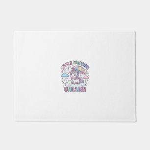 Unicorn Little Weather Unicorn Graphic Design Whit Doormat