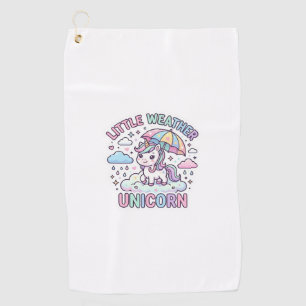 Unicorn Little Weather Unicorn Graphic Design Whit Golf Towel